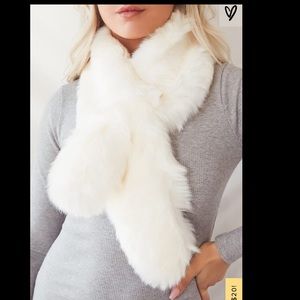 Lulus Winter Wonders White Faux Fur Stole